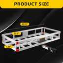MaxxHaul 70108 Aluminum Cargo Carrier With High Side Rails- Trailer Hitch Mount For RV's, Trucks, SUV's, Vans, Cars With 2" Hitch Receiver - 500-lb Load Capacity, Grey, 49" x 22.5"