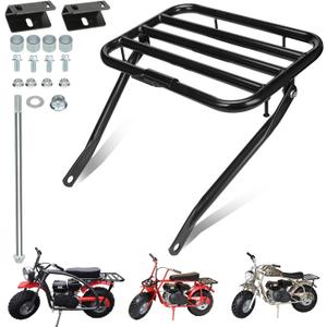 GREHUA Mini Bike Rear Cargo Rack Compatible with Coleman CT200U BT200X CT200U-EX CT200U-A Trail 200 Axis M200 Predator 212cc 196cc 6.5hp Minibike Off-Road Heavy Duty Back Parts w/Bracket Assembly Kit