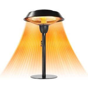 Star Patio Outdoor Heater, Electric Tabletop Heaters Tip-Over Protection, IP44 Waterproof, 1500W Infrared Patio Heater, Hammered Bronze Finished