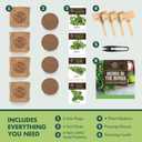 Indoor Herb Garden Starter Kit - Heirloom, Non-GMO Herb Seeds - Basil Thyme Parsley Cilantro Seed, Potting Soil, Pots, Scissors - DIY Grow Kits for Growing Herbs Indoors, Kitchen, Balcony, Window Sill (EXP 08/18/26)