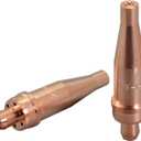 RIVERWELD Acetylene Cutting Tips 1-101 Size 4 & 4-1-101 for Victor-Style Oxygen Oxy Oxyfuel Cutter Torch Made of Copper Pack of 2