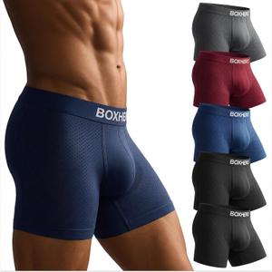 BOXHERO Ultra-Soft Boxer Briefs for Men – 10-Pack Breathable Men's Underwear – Anti-Chafing, Moisture-Wicking Boxers (US, Alpha, X-Large, Regular, Regular, Mixed Colors)