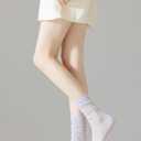 Women's Mid-Crew Thin Cotton Ankle Socks - Ultra Soft Breathable Casual Sheer Calf Socks for Women,8 Pairs Multiple Colors 8 Pack -Color Combination