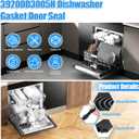 UPGRADED 3920DD3005H Dishwasher Gasket Door Seal Compatible with LG Kenmore Dishwasher Replacement Parts 3920DD3005A 3920DD3005D LDF7774ST LDF5545SS LDF7811BB LG Dishwasher Tub Gasket Rubber Door Seal