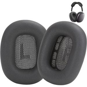 Replacement Ear Cushions for AirPods Max 1 Over-Ear Headphones, Protein Leather Covered Earpads with Memory Foam and Magnet (Space Gray)