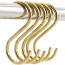 10 Pieces Multipurpose Brass S Shaped Hooks Coat Clothes Storage Hangers Kitchen Pot Pan Racks