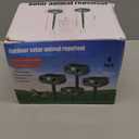 4 Pack Ultrasonic Solar Animal Repellent Cat Deterrent Outdoor,Deer Repellent with Motion Sensor Strobe Light,Waterproof Animal Repeller for Raccoon Squirrel Rabbit Dog Skunk,Yard Garden Protection