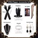 FEPITO 1920s Flapper Dresses for Women, Fringed Sequin Great Gatsby Dress for Women with 20s Accessories, Roaring 20s Costume (Red)