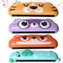 4 Pcs Harmonica for Kids Beginners Toddler Musical Instruments Toys 16 Hole Harmonica Easy to Learn C Key Cute Dog Tiger Fox Raccoon Mouth Organ Set Educational Toys for Baby Over 3 Years Old