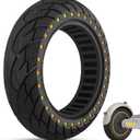 10 inch Solid Rubber Tire, 10X2.5 60/70-6.5 Tubeless Tyre for Ninebot Max G30 G30P G30LP Electric Scooter Front/Rear Tire, Puncture-Proof Design Explosion-Proof Wheel Replacement Yellow 1pc