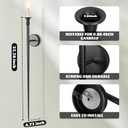 Candle Sconces Long Wall Candle Holder Set of 2 Black Long Wall Candle Sconce Retro Metal Sconces Candle Holder Decoration for Dining Room, Living Room, Bathroom, Office