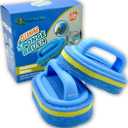 2-Piece Cleaning Brush for Bathroom Kitchen Bathtub Toilet Cleaner All Purpose Shower Sponge Scrubbing Brush with Ergonomic Handle