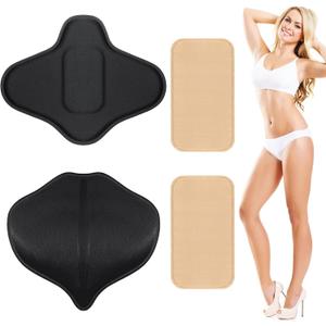 TrelaCo 4 Pcs Lipo Foam Board Set BBL Lumbar Molder AB Board Compression Abdominal Board Back Tummy Tuck Board Lumbar Supports for Women Waist Protection Lumbar Tummy Abdomen (Black, Nude) 