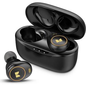 Monster Wireless Earbuds, Achieve 300 AirLinks Bluetooth Headphones Touch Control with Charging Case, Bluetooth Earbuds, Black