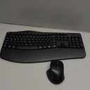 Wireless Keyboard and Mouse Combo, 2.4G Full Size Wave Keys Ergonomic Keyboard with Wrist Rest and 3-Level DPI Adjustable Wireless Ergonomic Mouse for Windows, Mac OS Desktop/Laptop/PC(Black)