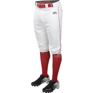 Rawlings | Launch Series Baseball Pants | Knicker Fit | Youth Sizes | Piped | Multiple Colors (White, S)