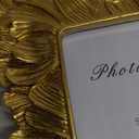 JAZPlayer 4x6 Picture Frame, Vintage Photo Frame Pale Gold Dcor with Deluxe Floral Design (Floral Gold 4x6)