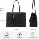 LOVEVOOK Laptop Bag for Women 17.3 inch Lightweight PU Laptop Tote Bag, Large Capacity Computer bag with Clutch Purse for Business, Work, Office, Travel, School,Casual