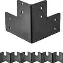 VEVOR Workbench Corner Bracket Kit, 6.50 x 6.50 x 6.50 inch / 165 x 165 x 165 mm, 2204lbs/1000kg Load Capacity, Heavy Duty Sturdy Steel Angle Brackets with Screws, for Desk Shop Table Platform, 8 Pcs