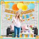 TaoBary Here Comes The Sun Baby themed Shower Banner Here Comes The Son Baby Shower Decorations with Tissue Pom Poms Garland Paper Lantern Boho Retro Sunshine 1st Birthday Party Supplies