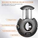 V Cut Cigar Cutter, 2 Sizes Cigar Punching Cutter Sharp Blade Made of Stainless Steel with Gift Box Packaging Suitable for Christmas Birthdays Anniversaries etc