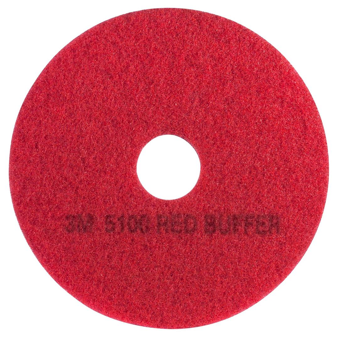 3M Red Buffer Pad 5100, 22 in, 5pcs
