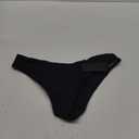 Zmart Women Cheeky Bikini Bottoms V Cut Swim Bottom High Cut Swimsuit Low Waist Low Rise Bathing Suit (X-Large, Black)