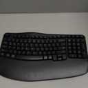 EDJO Ergonomic Wireless Keyboard with Wrist Rest, Wave Keys, Comfortable Natural Typing, 2.4GHz Ergo Wireless USB Computer Keyboard for Multi-OS, Windows, Mac OS, Laptop, PC (Black)