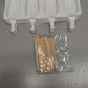 Juome Cake Pop Mold Kit, 2 Pack 8 Cavities Cakesicle Molds Silicone with 100 Wooden Sticks & 100 Packaging Bags with Ties, Cake Pop Maker Supplies Accessories, Baking Tools for Home Baking Desserts