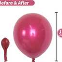 Chrome Hot Pink Balloons, 50 PCS 10 Inch Double Stuffed Metallic Hot Pink Balloons, Shiny Thick Chrome Metallic Fuchsia Balloon Latex Helium Balloon for Girls Women Birthday Wedding Party Decorations