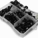 Worldmotop Fairing Bolt Kit Screws Fasteners Universal Compatible with Yamaha Honda Kawasaki Suzuki BMW,Fairing Bolt Kits Metric Bolts and Nuts Kit(Black)