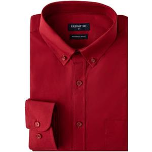 PASHARTUK Wrinkle Free Regular Fit Mens Button Down Shirts Long Sleeve Dress Shirts for Men, Size: 3X-Large