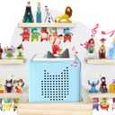 for Tonies Magnetic Floating Shelf, for Toniebox Figures Storage Display Shelf, Cloud-Shaped Wooden Kids Room Decor Easy Install Wall-Mounted Nursery Organizer, White