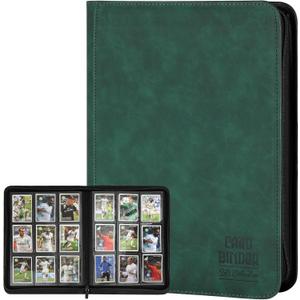 Trading Card Binder, Premium 9 Pocket Double Sided 540 Pocket PU Card Collection Binder, Collectible Trading Card Albums for MTG, TCG, Sport Card, Game Cards (Dark Green)