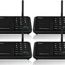 Wuloo Intercoms Wireless for Home 5280 Feet Range 10 Channel 3 Code, Wireless Intercom System for Home House Business Office, Room to Room Intercom, Home Communication System (4 Units Set, Black)