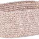 Abenkie Small Storage Basket, Cute Cotton Rope Woven Boho Decorative Toy Dog Cat Basket for Nursery, Living Room, Spa, Gift - XS, Brown