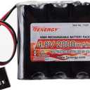 Tenergy NiMH Receiver RX Battery with Hitec Connectors 4.8V 2000mAh High Capacity Rechargeable Battery Pack for RC Receivers, RC Aircrafts and More