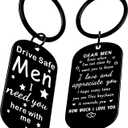 10 x Valentines Day Gifts for Him, Drive Safe Keychain, Christmas Gifts for Men Keychain, Father's Day Gifts for Husband from Wife, Birthday Anniversary Retirement Valentines Day Presents for Him Husband