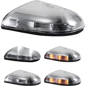 Passenger Side Mirror Turn Signal Light Replacement for Dodge Ram 1500 2500 2009 2010 2011 2012 2013 2014 2015 2016 2017 2018 Classic - LED Right Clear Lamp 68064948AA 68064949AA