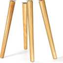 Table Legs 16 inch Wood Furniture Legs for Coffee Table End Table Mid-Century Modern DIY Furniture Tapered Natural Threaded M8 Hanger Bolts Pack of 4