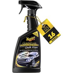 Meguiar's G7716 Gold Class Carnauba Quik Wax, Special Blend for Richness and Shine, Clear Coat Safe Meguiar's Quik Wax, Spray that Leaves Lasting Results without Residue, 16 Oz Containe
