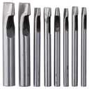 8Pcs Oval Shape Hole Punch Set, Leather Belt Hollow Punching Tools, Leather Hole Punch Cutter Leather Working Tools for Handmade Craft