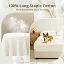 King Fitted Sheet Only, 100% Long-Staple Cotton Dual-Lock Fitted Sheet for King Bed, Luxury Soft and Comfort, No Slippage, 1000 Thread Count, Deep Pocket Fits 9" to 14" Mattress