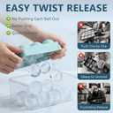 WIBIMEN Large Ice Cube Molds, Big Round Whiskey Ice Cube Trays for Freezer, Easy to Fill & Release, Whiskey Bourbon Cocktail(1.9In*6 Balls- Blue/2 Pack)