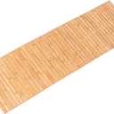 Bamboo Bath Mat Bathroom Runner Long Large Rugs Floor Wood Shower Bathtub Waterproof Non Slip Accessories 16x48 Inch Easy to Clean, Natural Bamboo, 1 pc