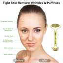 Charmonic 6 in 1 Ice Roller & Jade Roller and Gua Sha Set, Facial Massage Kits, Facial Roller Kit with Gua Sha Tool and Silicone Brush, Anti-Aging Jade Stone Massager for Face, Eyes, Neck Massage (6 Pcs-green)