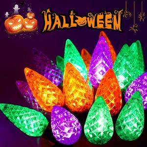 240 LED 78FT C6 Halloween String Lights, Super Long Halloween Lights Outdoor Indoor with 13 Modes & Timer, Waterproof Fairy Twinkle Light Plug in for Tree Horror Party Decor (Orange Purple and Green)