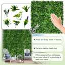 DOPGIB 20"x 20"(12P), Artificial Greenery Grass Wall Boxwood Plant Panels