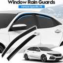 Civic Rain Guards - Window Visors for Honda Civic Hatchback 2016-2021, Out-Channel Side Window Rain Guards for Civic Accessories, 4PCS, Black, Car Accessories