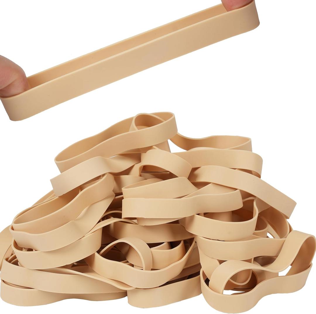 HAIDIBAO-Rubber Bands 40 Pcs Size#105 Big Wide Rubber Band Large Elastic Rubber Bands Office Supplies Heavy Duty Strong Elastic Bands Outdoor (5.12" x 0.6")